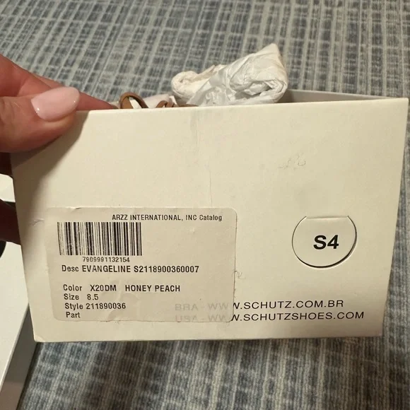 NIB Schutz Evangeline Sandals in Honey Peach Sz 8.5 - Picture 5 of 6